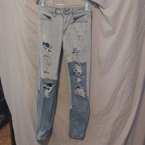 Duo Toned Distressed Skinnies